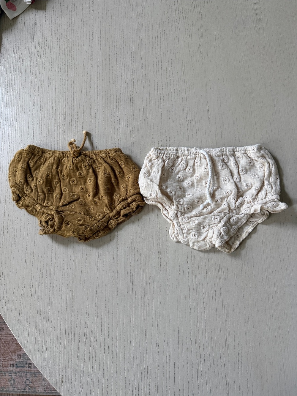 Rylee & Cru Eyelet Bloomers -  Cream and Mustard